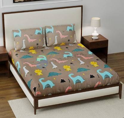 Dahlia 200 TC Polycotton Double Cartoon Fitted (Elastic) Bedsheet