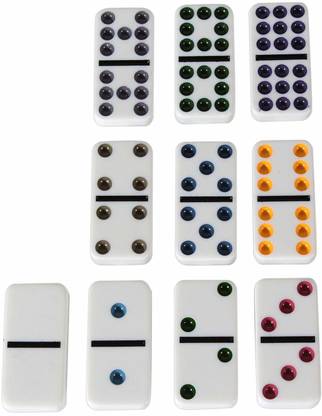 variety palace Dominoes Tile Game Double 9 Color Dot 55 Pcs in hard lock plastic box Party & Fun Board Game