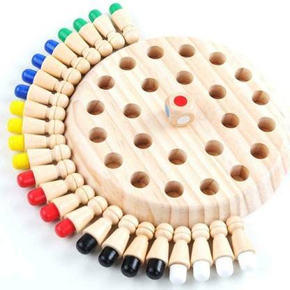 Galactic Wooden Memory Chess Intelligence Game Kids , Learning Intellectual Toy Gift, multi color mix design multi color Board Game Accessories