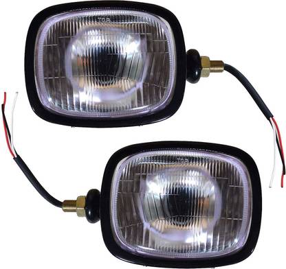 Allpartssource Pair Head Lamp Assembly L & R with 12v Bulbs Suitable for Farmtrac New Holland Tractor Car Reflector Light