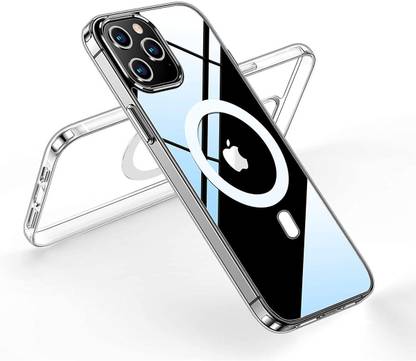 LIRAMARK Back Cover for Apple iPhone 12 Pro Max, Magnetic Protective Clear Case Compatible with Magsafe