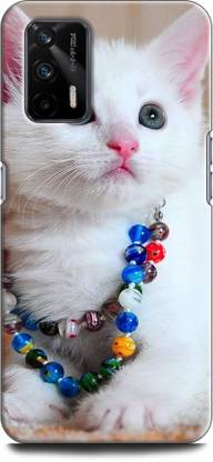 WallCraft Back Cover for Realme X7 Max, RMX3031 CAT, WHITE CAT, CUTE CATE, LITTILE CAT, BLUE EYES CAT