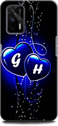 WallCraft Back Cover for Realme GT 5G, RMX2202 G H, G LOVES H, NAME, LETTER, ALPHABET, GH LOVE, HART, BLUE