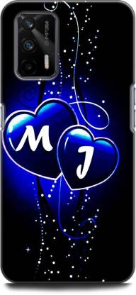WallCraft Back Cover for Realme X7 Max, RMX3031 M J, M LOVES J, NAME, LETTER, ALPHABET, JM LOVE, HART, BLUE