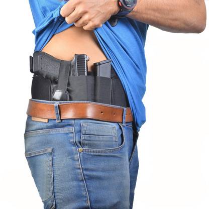 GunAlly Belly Band Holster for Concealed Carry Hidden Carry Gun Holster Pistol/Gun Cover Free Size