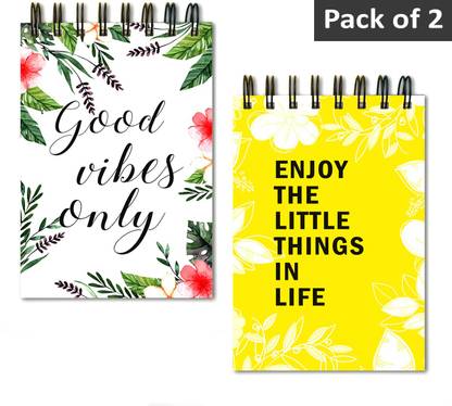Art Bundle A5 size spiral binding notepad A5 Note Pad unruled 120 Pages