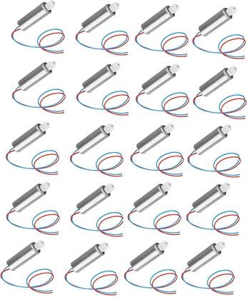 INVENTO 20pcs 3.7V 8x20mm 820 Micro Coreless High Speed DC Motor with 11 teeth Plastic Gear mounted for Quadcopter Helicopter Tiny Toy Drones Automotive Electronic Hobby Kit