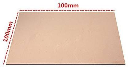 Datta Metal Pure Copper Sheet Metal Plate 100mm x 100mm x 1mm Shrinkwrap