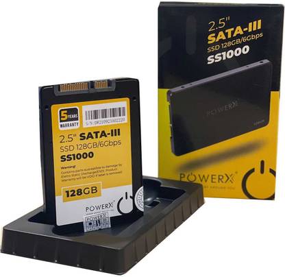 powerx SS1000 128 GB All in One PC's, Desktop, Laptop Black SATA III Internal Solid State Drive (SSD) (SS1000)