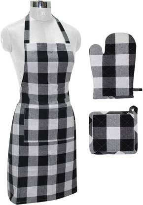 OASIS Black Cotton Kitchen Linen Set