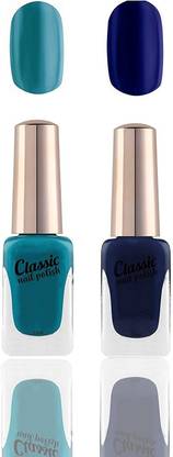 HUDA NAILS BEAUTY Professional Blue Edition Classics Nail Polish Set of 2 - Sky Blue and Navy Blue Nail Paint Blue Edition