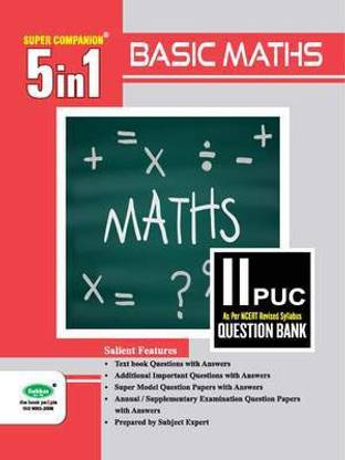 5 In 1 2nd PUC Basic Maths Question Bank