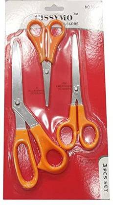 हरियो 3 Set of Multi-Purpose Heavy Duty & Anti-Rust Stainless Steel Scissors for Office, Household, Crafts and Kitchen कैंची