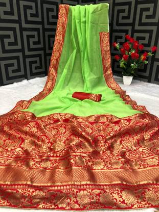 Woven Kalamkari Cotton Blend Saree
