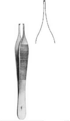 alis 15Cm/ 6 Inch Adson Tissue 1: 2 Teeth, A-Gen-219-15 Utility Forceps