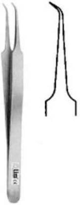 alis 11Cm/ 4 Inch Micro Forceps 0.3Mm Angled, A-Gen-251-11 Utility Forceps