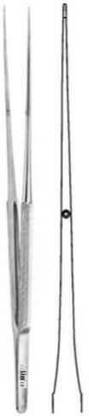alis 23Cm/ 9 Inch Micro Suture Tying Forceps With Platform Straight 0.6Mm, A-Gen-262-23 Utility Forceps