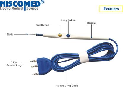 NISCOMED Surgical Cautery Thermal Pencil White & Blue Thermal Cautery