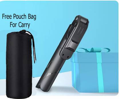 PULTO Hot Selling Selfie Stick Bluetooth Extendable with Wireless Remote and Tripod Stand With +Dustproof Bag PUT-XT012 Travel Tripod Stand Flexible Handheld Selfie Stick Holder Action Camera Stand With Mobile Clip Holder & BT Remote Best Use for Make Videos Compatible with Mobiles Video Stand in Gimbal Stabilizer, |in mobile holder for hand| stand for online classes Tripod, Monopod, Monopod Kit, Tripod Ball Head, Tripod Bracket, Tripod Clamp, Tripod Kit