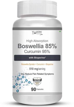 Vokin Biotech Boswellia Serrata + Curcumin + Bioperine For Bones & Joints Health