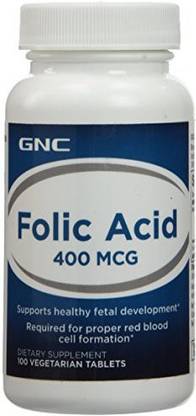GNC Folic Acid 400 mcg (100 Tablets)