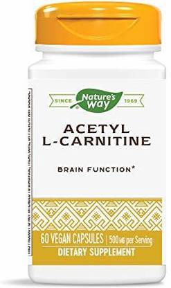 Nature's Way Acetyl L-Carnitine, Supports Brain Function*, 500mg Per Serving, 60 Capsules