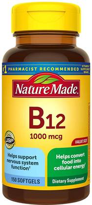 Nature Made Vitamin B-12 Value Size Softgel,1000 mcg