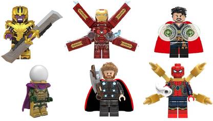 Delite Fun Play Avengers 6 mini Building blocks puzzle toy figures Super Hero