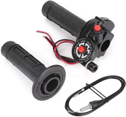 Vagary 2x Motorcycle Throttle Control Handlebar Grips Switch Quick Throttle (Black) Handle Bar Grip For Universal For Bike Universal For Bike