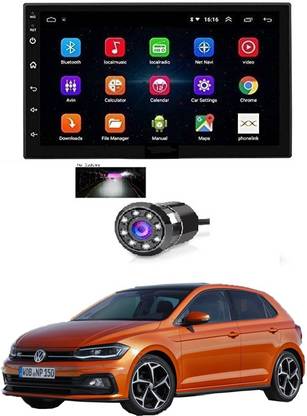 AYW Android Double Din Screen 7 inch Car Media Player with Touch Screen, Mirror Link, Bluetooth, Media Player with Rear Camera For Polo New Car Stereo