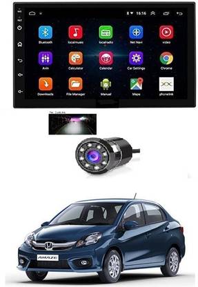 MATIES Android Double Din Screen 7 inch Car Media Player with Touch Screen, Mirror Link, Bluetooth, Media Player with Rear Camera For Old Amaze Car Stereo