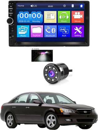 AYW 7 INCH Double Din Car Screen Stereo Media Player Audio Video Touch Screen Stereo Full HD with MP3/MP4/MP5/USB/FM Player/WiFi/Bluetooth & Mirror Link with Back Rear Camera For Old Sonata Car Stereo
