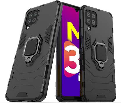 Casesily Back Cover for Samsung Galaxy M32 4G Havy Duty Rugged Armor Hard Case with Matel Rotating Ring