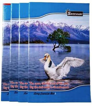 UJAANS Stapled 33×21cm unruled good quality long exercise book Regular Notebook unruled 72 Pages