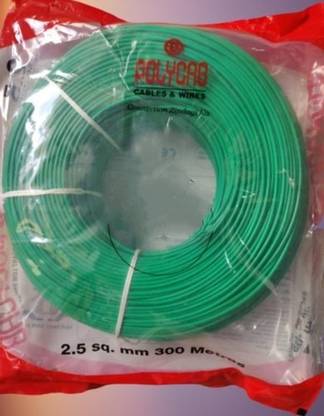 Polycab PVC 2.5 sq/mm Green 300 m Wire