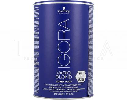 Schwarzkopf Igora VARIO BLOND SUPER PLUS, WHITE Dust-Free Lightening Bleach Powder, 8 Levels Lift, FibreBond Technology