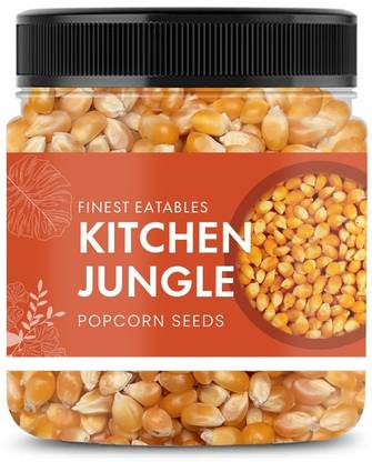 Kitchen Jungle Popcorn Kernels Seeds & 100% Popping Kernels (Extra Soft Popcorn Makka | Makai ) UNFLAVORED Popcorn Seeds