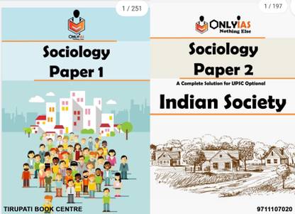 Only IAS - Sociology Optional (Paper-1&2) Printed Notes - English Medium (Set Of 2 Books) - Civil Service Prepration (Photocopy) - 2022