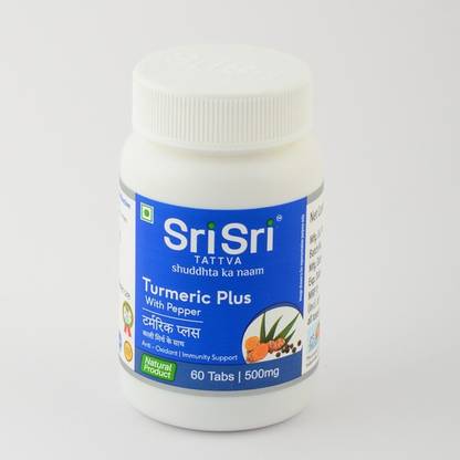 Sri Sri Tattva Turmeric Plus 60 tab, Pack of 3