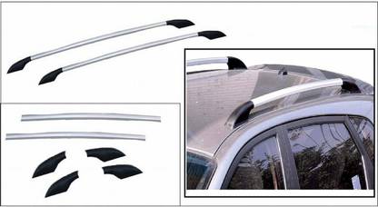 Shopone Drill free Roof Rails UNIVERSAL CAR ROOF RAIL SILVER Car Beading Roll For Hood, Bumper