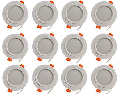 Inspire Multicolour ( Red ,Blue ,Purple ) 9 watt concealed led light ( Pack of 12 ) Recessed Ceiling Light Ceiling Lamp