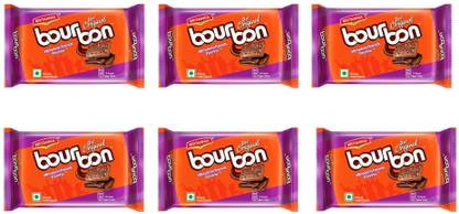 BRITANNIA Bourbon Biscuits Cream Sandwich (50G)-6PCS Sweet & Salty Biscuit
