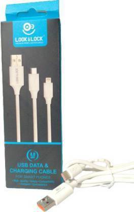 look & lock Micro USB Cable 1 m TYPE C 4 Amp Fast Charging Data and Sync Cable Extra Tough Quick output 5v
