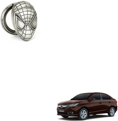 SEMAPHORE Car Engine Start Button Protective Cover 3D Aluminum Alloy Ignition Switch Decorative Cover(Silver) for Honda Amaze Engine Start/Stop Button