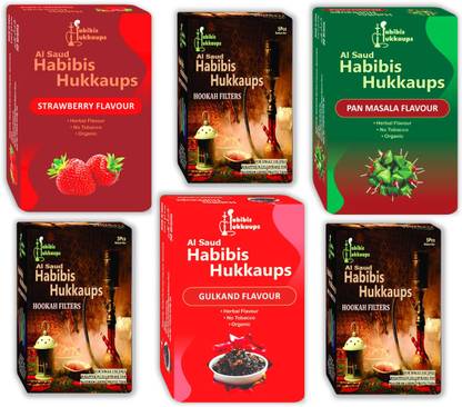 Al Saud Solomon Hookah Flavour Combo Strawberry Gulkand PAnMasala 3 Filter Hookah Flavor