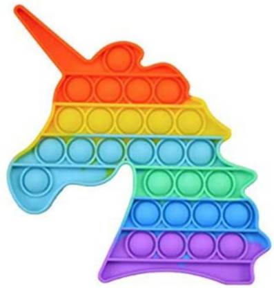Prezzie Villa Pop it Fidget Toys, pop it Fidget Toy Set | pop its Fidget Toys, Fidget Toys pop it Rainbow, pop it Toy, | poppit Fidget Toy, Rainbow pop it, Push pop Bubble Fidget Toy (Unicorn)