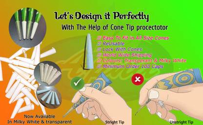 apna Cone Tip protector Safety Caps For Cones ( For Mehandi Cones & Glue Cones ) Natural Mehendi