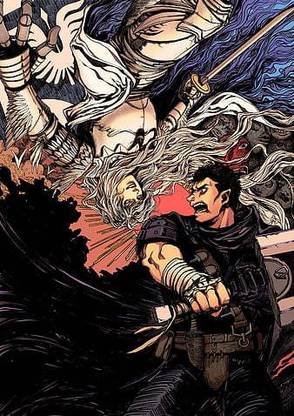 Fan Art Fantasy Art Berserk Guts Black Swordsman Anime Griffith Matte Finish Poster Paper Print
