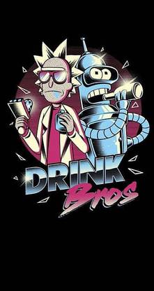 Rick And Bender Adult Swim Alcohol Awesome Futurama Rick And Morty Science Matte Finish Poster Paper Print
