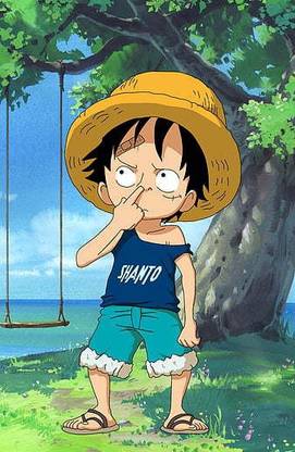 Kid Luffy By Shanto Animation Anime Luffy One Piece Matte Finish Poster Paper Print
